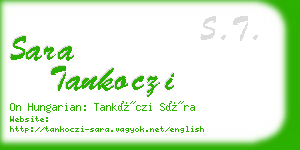 sara tankoczi business card